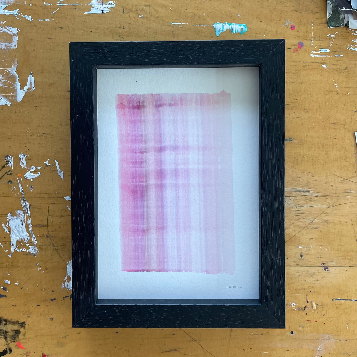 Framed > Abstract Wrinkled bath towel