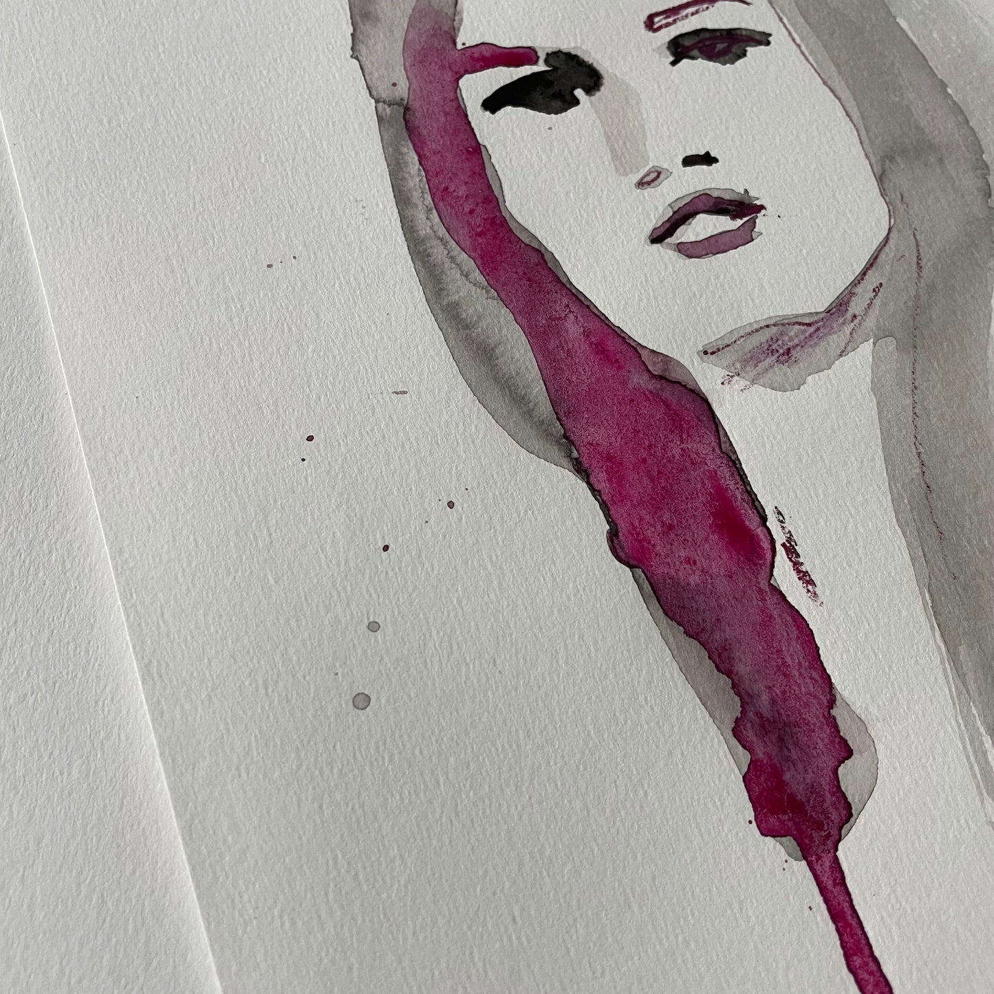 Doll with pink hair